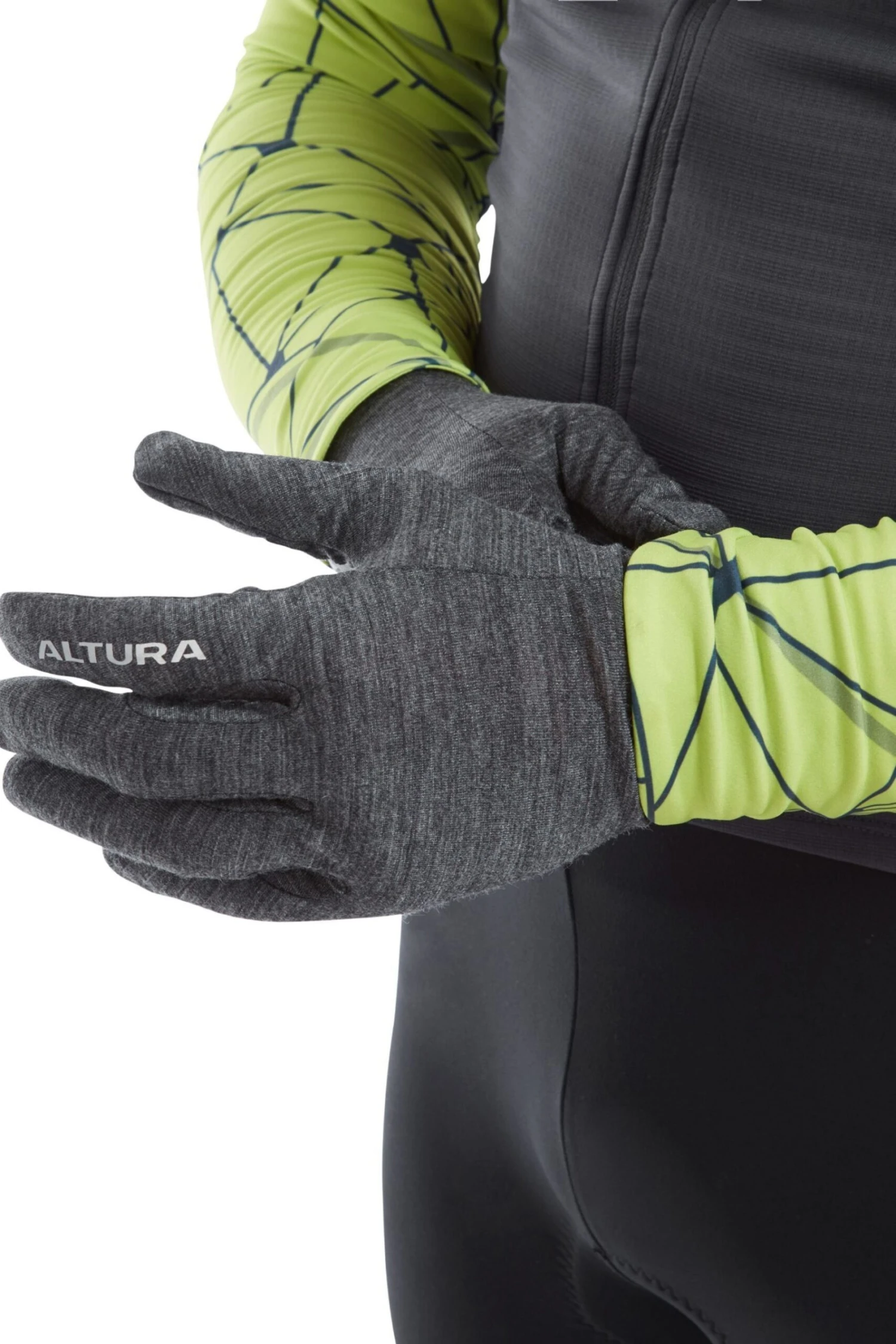 Altura Unisex Grey Road Merino Liner Gloves 3 Altura Unisex Grey Road Merino Liner Gloves - Imagen 3