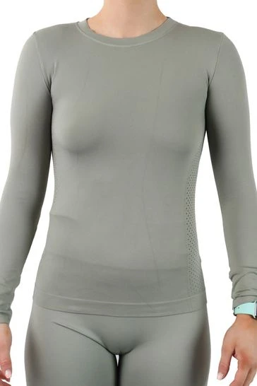 Pretty Polly Green Active Wear Long Sleeve T-Shirt 3 Pretty Polly Green Active Wear Long Sleeve T-Shirt - Imagen 3