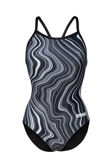 Arena Womens Lightdrop Back Marbled Black Swimsuit 6 Arena Womens Lightdrop Back Marbled Black Swimsuit - Imagen 6