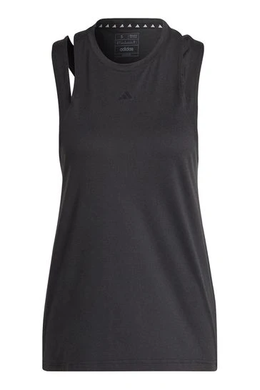 Adidas White Training Aeroready Train Essentials 3 Bar Logo Vest Top-Blanco 9 Adidas White Training Aeroready Train Essentials 3 Bar Logo Vest Top-Blanco - Imagen 9