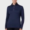 Callaway Apparel Blue Callaway Golf Thermal Longsleeve Fleece Back Jersey