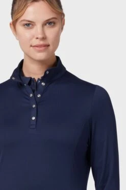 Callaway Apparel Blue Callaway Golf Thermal Longsleeve Fleece Back Jersey -Tienda Barata Deporte C68142s4