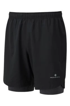 Ronhill Mens Life Black Seven Inch Twin Shorts -Tienda Barata Deporte C70506s3
