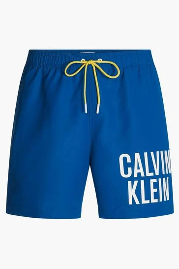 Calvin Klein Medium Blue Drawstring Swim Shorts 2 Calvin Klein Medium Blue Drawstring Swim Shorts - Imagen 2