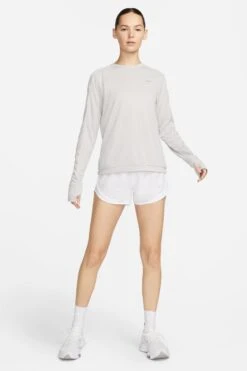 Nike Light Grey Dri-FIT Crew Running Top