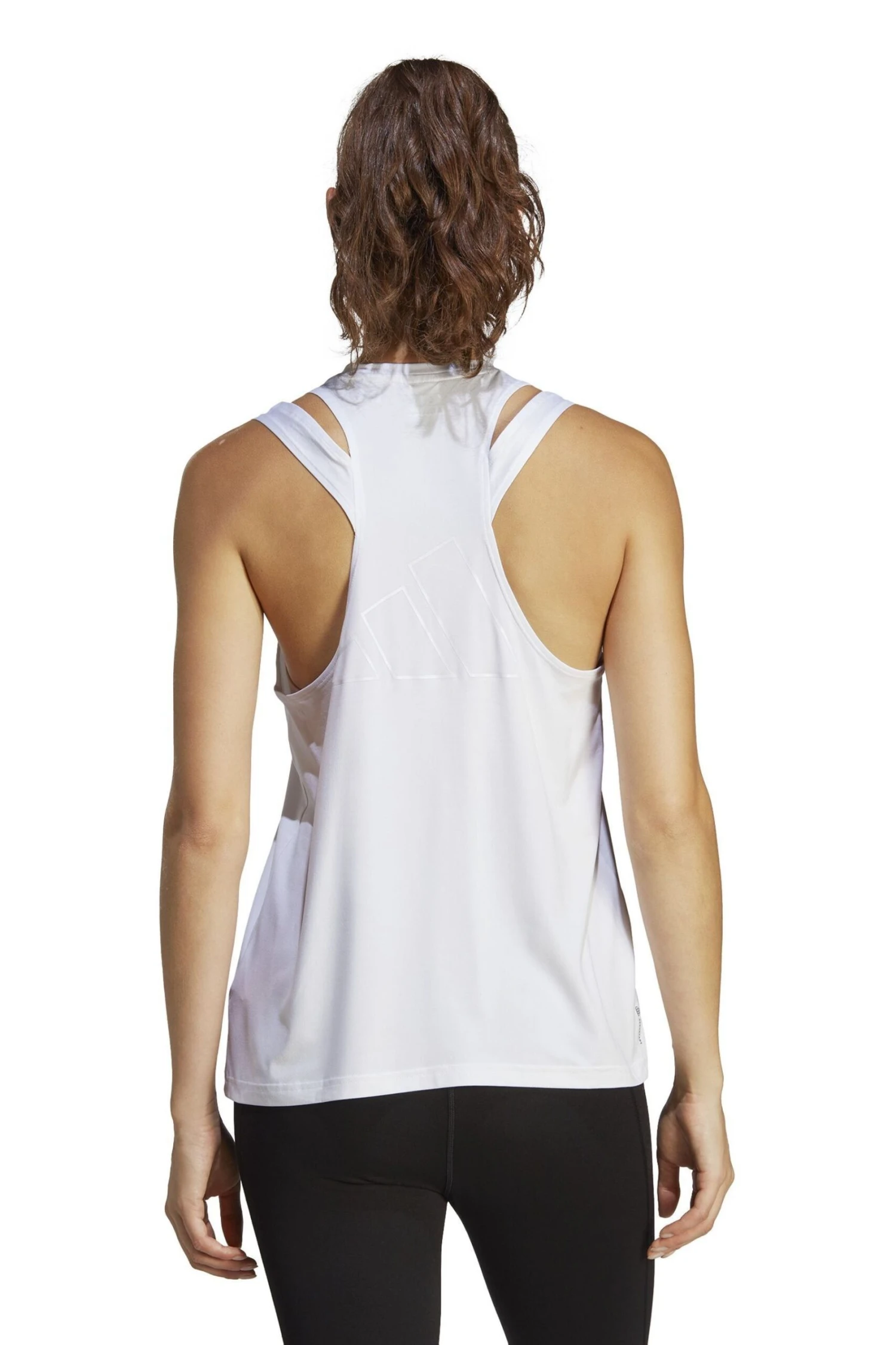 Adidas White Training Aeroready Train Essentials 3 Bar Logo Vest Top-Blanco 2 Adidas White Training Aeroready Train Essentials 3 Bar Logo Vest Top-Blanco - Imagen 2