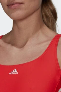 Adidas Red Mid 3-Stripes Swimsuit -Tienda Barata Deporte C94635s5