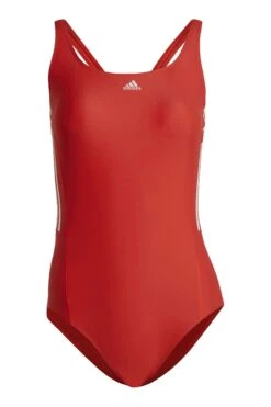 Adidas Red Mid 3-Stripes Swimsuit -Tienda Barata Deporte C94635s7