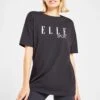 Elle Sport Graphic Black T-Shirt