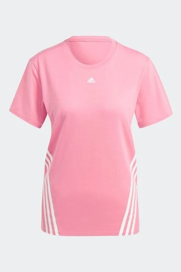 Adidas Black Performance Train Icons 3-stripes T-Shirt-Negro 9 Adidas Black Performance Train Icons 3-stripes T-Shirt-Negro - Imagen 9