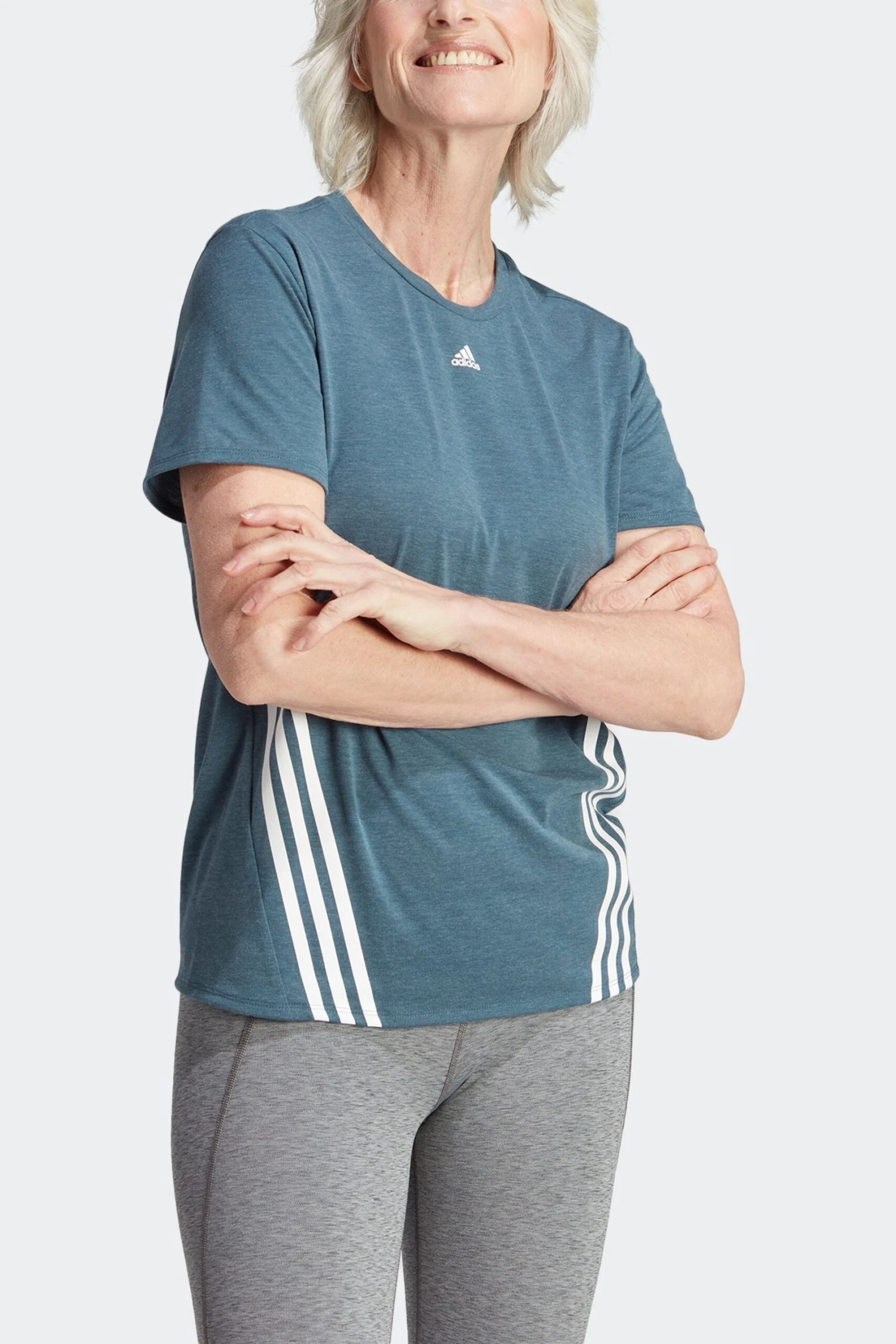 Adidas Black Performance Train Icons 3-stripes T-Shirt-Negro 4 Adidas Black Performance Train Icons 3-stripes T-Shirt-Negro - Imagen 4