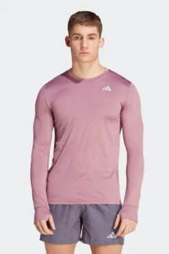 Adidas Pink Performance Own The Run Long-Sleeve Top