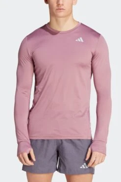 Adidas Pink Performance Own The Run Long-Sleeve Top -Tienda Barata Deporte D34732s4