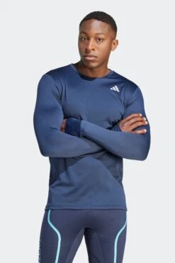 Adidas Blue Performance Own The Run Long-Sleeve Top