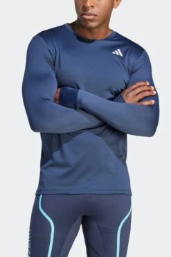 Adidas Blue Performance Own The Run Long-Sleeve Top -Tienda Barata Deporte D34733s4