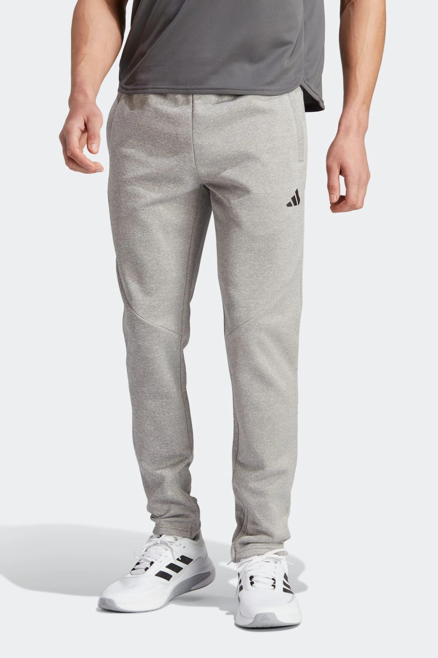 Adidas Grey Performance Game And Go Small Logo Training Tapered Joggers 1 Adidas Grey Performance Game And Go Small Logo Training Tapered Joggers