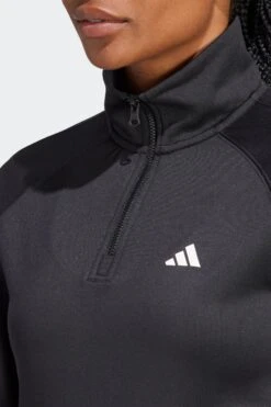 Adidas Black Performance Training Aeroready Game & Go Quarter-zip Fleece Top-Negro -Tienda Barata Deporte D34792s5