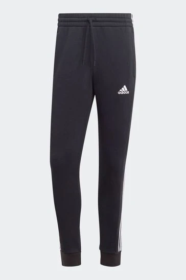 Adidas Black Sportswear Essentials Fleece 3-Stripes Slim-Fit Joggers 7 Adidas Black Sportswear Essentials Fleece 3-Stripes Slim-Fit Joggers - Imagen 7
