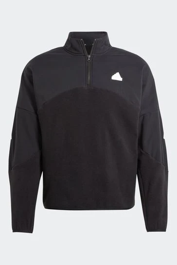 Adidas Black Sportswear Future Icons 3-Stripes 1/4-Zip Sweatshirt 8 Adidas Black Sportswear Future Icons 3-Stripes 1/4-Zip Sweatshirt - Imagen 8