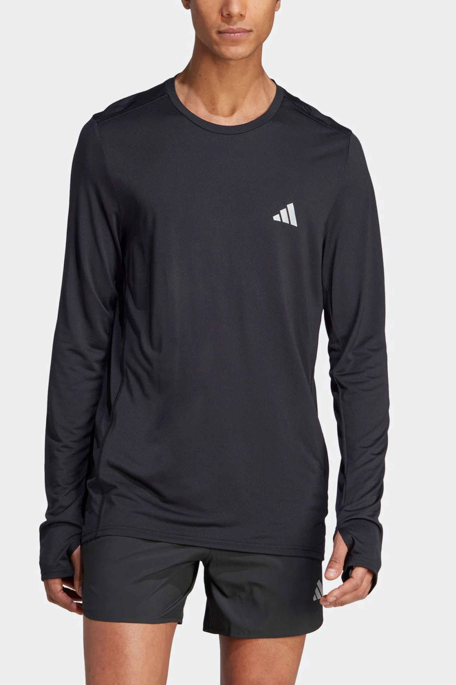 Adidas Black Performance Run It Long Sleeve Sweatshirt 4 Adidas Black Performance Run It Long Sleeve Sweatshirt - Imagen 4