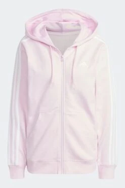 Adidas Brown Regular Sportswear Essentials 3-Stripes French Terry Full-Zip Hoodie-Marrón -Tienda Barata Deporte D36709