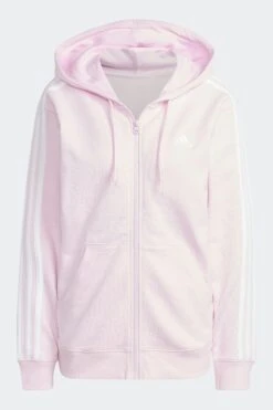 Adidas Brown Regular Sportswear Essentials 3-Stripes French Terry Full-Zip Hoodie-Marrón -Tienda Barata Deporte D36709s7