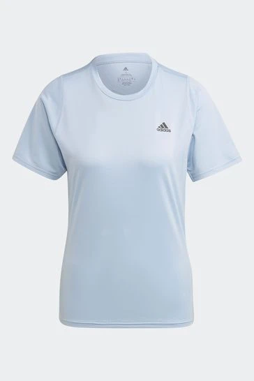 Adidas Blue Performance Running Short Sleeve T-Shirt-Azul 8 Adidas Blue Performance Running Short Sleeve T-Shirt-Azul - Imagen 8