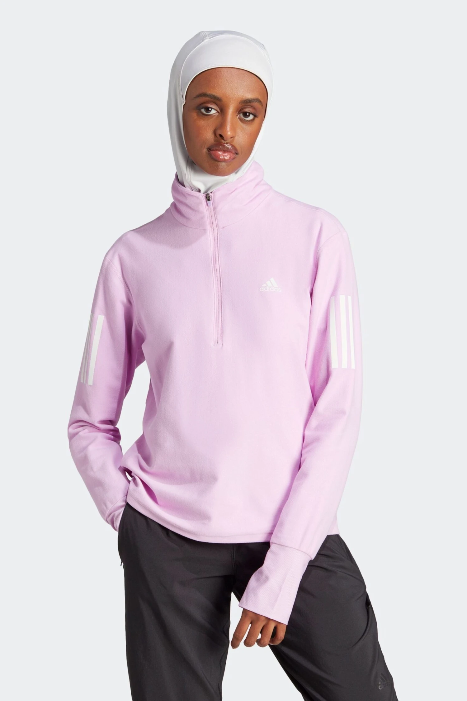 Adidas Purple Performance Running Own The Run 1/2 Zip Sweatshirt 1 Adidas Purple Performance Running Own The Run 1/2 Zip Sweatshirt