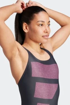 Adidas Black Performance Swim Big Bars Graphic Swimsuit-Negro -Tienda Barata Deporte D37143s5