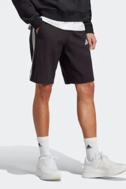 Adidas Black Sportswear Essentials Single Jersey 3-Stripes Shorts -Tienda Barata Deporte D37520s3