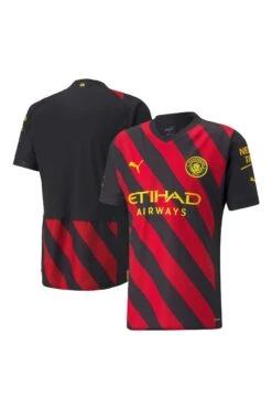 Puma Red Manchester City Away Authentic Football Shirt 2022-23