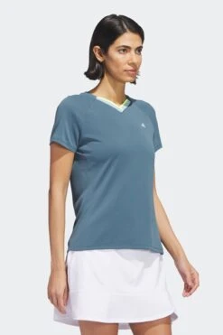 Adidas Golf Adidas Teal Blue Ultimate365 Tour Heat.rdy V-neck Top -Tienda Barata Deporte D54956s3