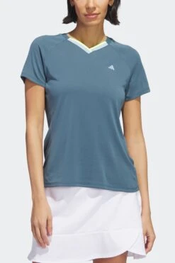 Adidas Golf Adidas Teal Blue Ultimate365 Tour Heat.rdy V-neck Top -Tienda Barata Deporte D54956s4