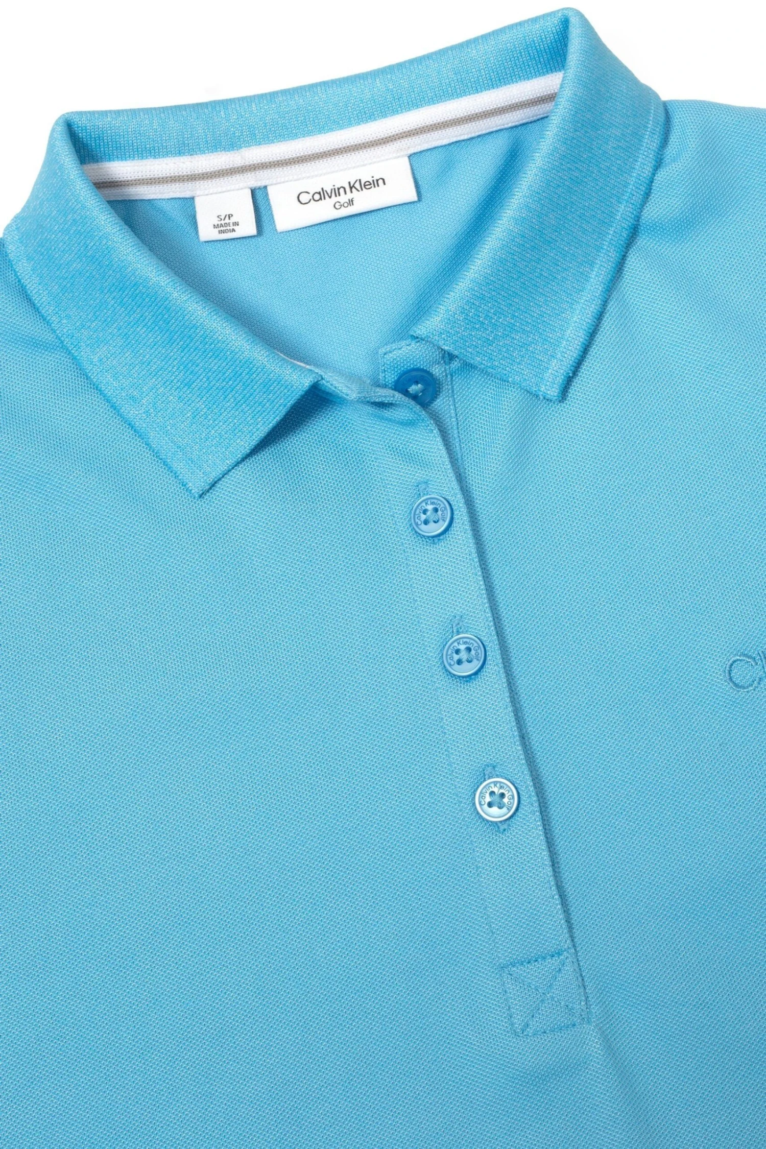 Calvin Klein Golf Blue Sleeve Less Performance Cotton Pique Polo 6 Calvin Klein Golf Blue Sleeve Less Performance Cotton Pique Polo - Imagen 6