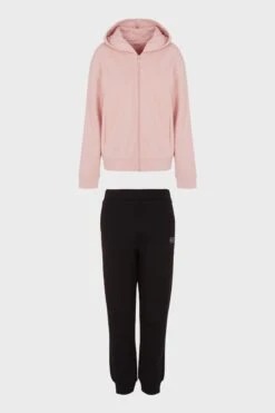 EA7 Emporio Armani Womens Hooded Tracksuit-Rosa/negro