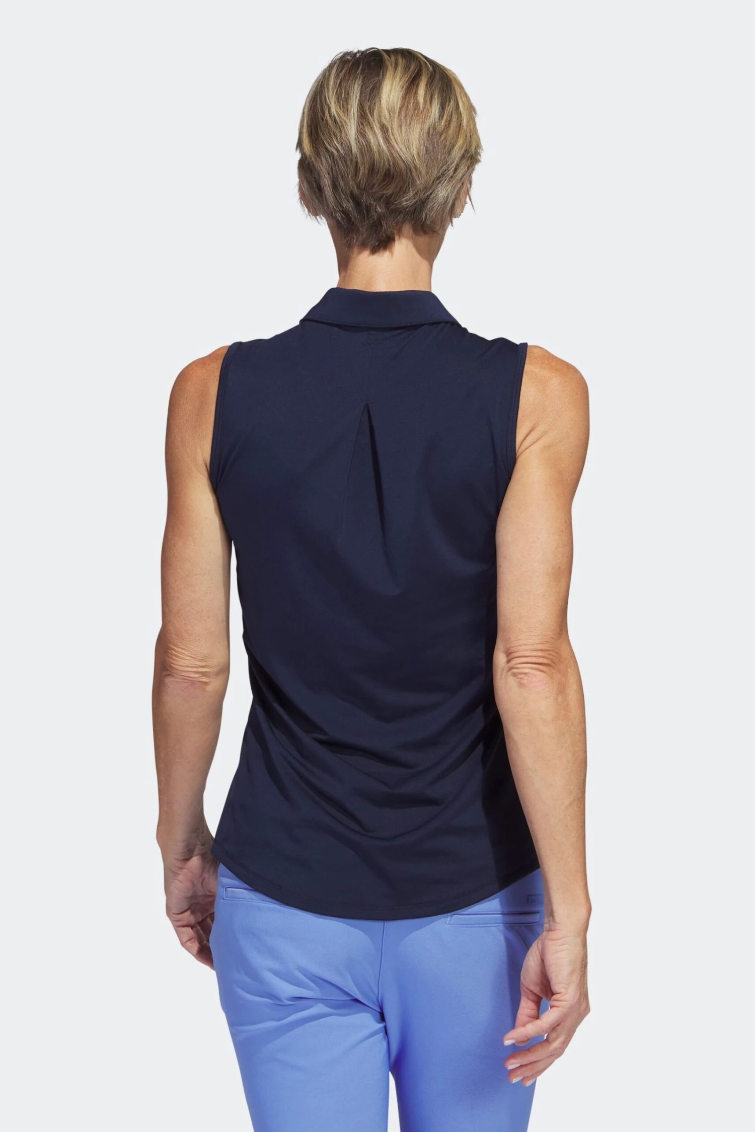 Adidas Golf Ultimate365 Solid Sleeveless Polo Shirt-Amarillo Limón 2 Adidas Golf Ultimate365 Solid Sleeveless Polo Shirt-Amarillo Limón - Imagen 2