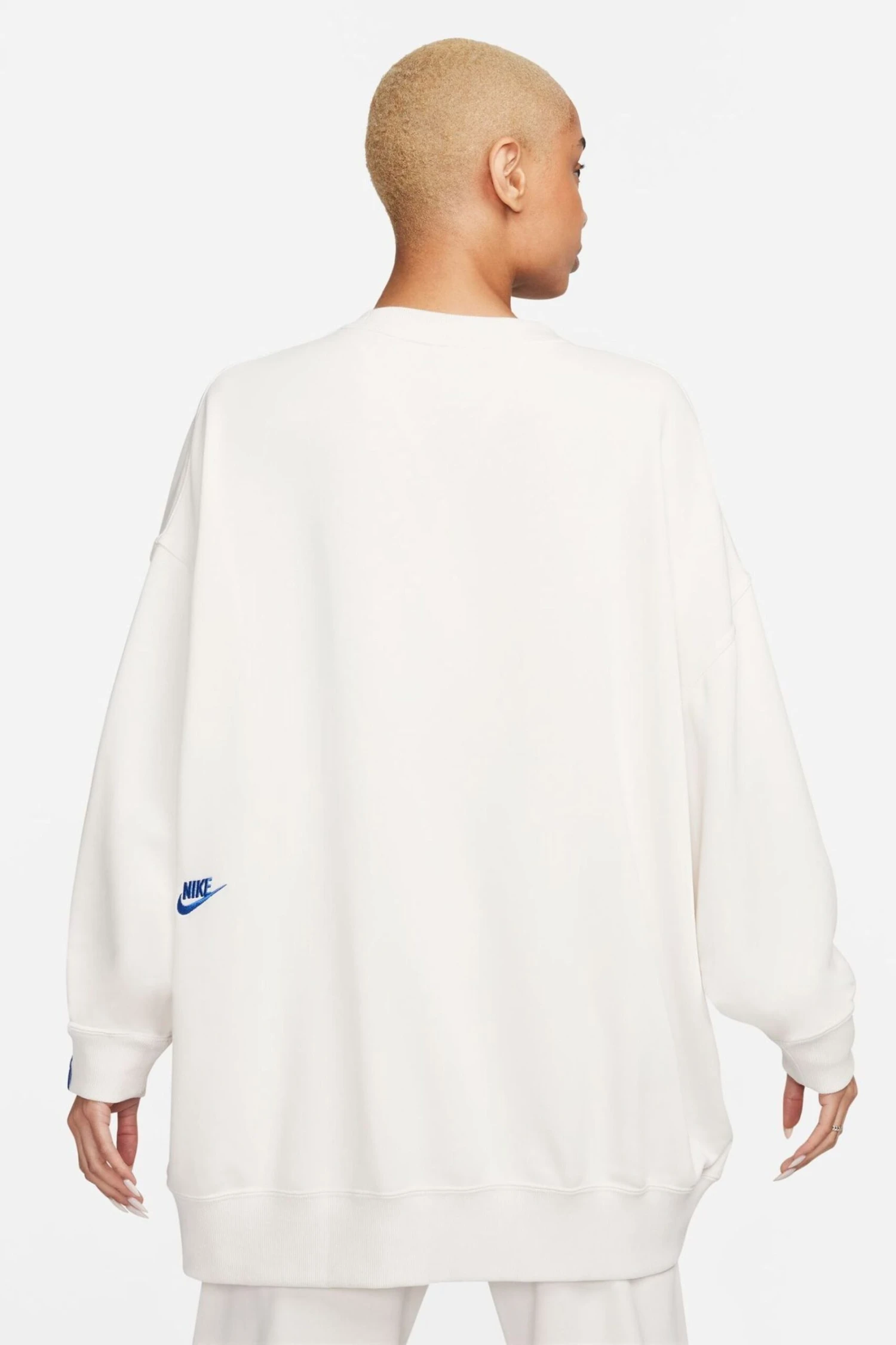 Nike Rust Brown Oversized Embroided Logo Crew Sweatshirt-Marrón óxido 2 Nike Rust Brown Oversized Embroided Logo Crew Sweatshirt-Marrón óxido - Imagen 2