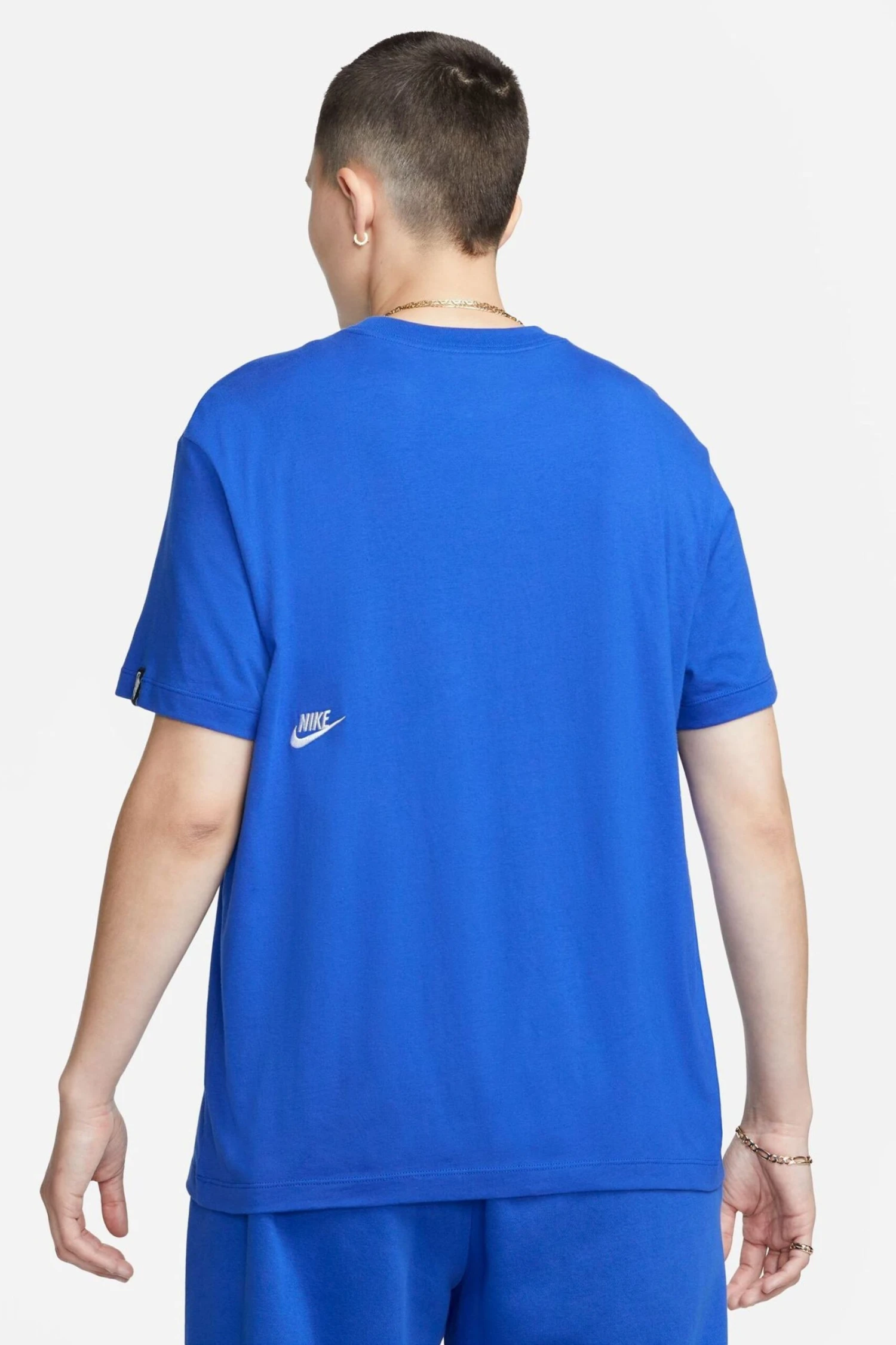 Nike Blue Oversized Embroided Logo T-Shirt-Azul 2 Nike Blue Oversized Embroided Logo T-Shirt-Azul - Imagen 2