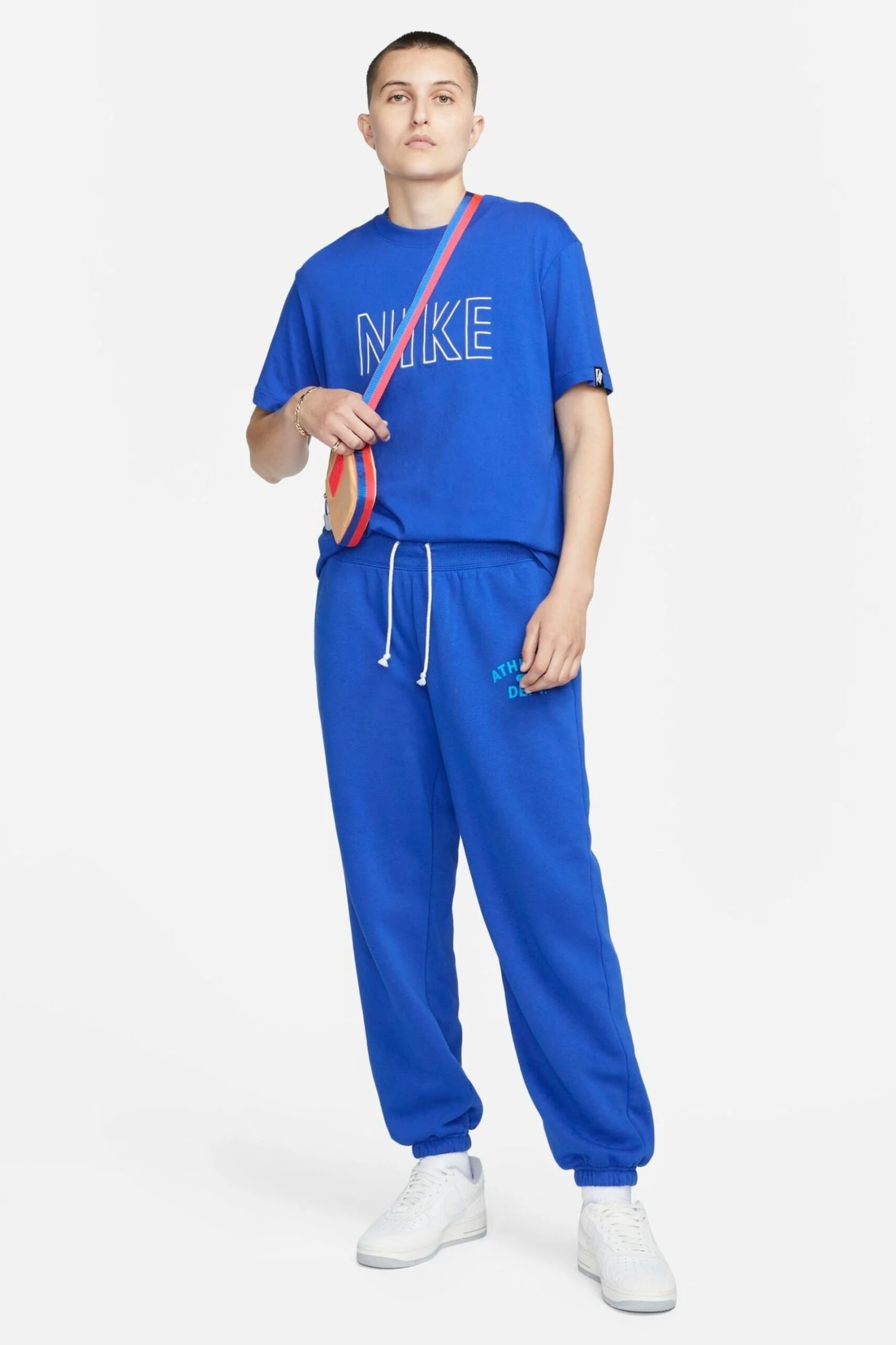 Nike Blue Oversized Embroided Logo T-Shirt-Azul 3 Nike Blue Oversized Embroided Logo T-Shirt-Azul - Imagen 3