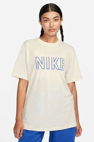 Nike Blue Oversized Embroided Logo T-Shirt-Azul 8 Nike Blue Oversized Embroided Logo T-Shirt-Azul - Imagen 8