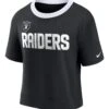 Nike Black Fanatics Womens Las Vegas Raiders Nike High Hip Fashion Top