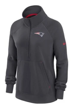 Nike Grey Fanatics Womens New England Patriots Dri-FIT Half Zip Sweat Top -Tienda Barata Deporte D60472