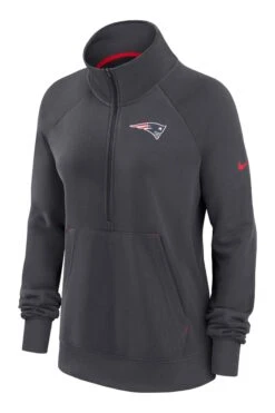 Nike Grey Fanatics Womens New England Patriots Dri-FIT Half Zip Sweat Top -Tienda Barata Deporte D60472s3