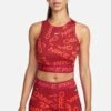 Nike Black Pro Crop All Over Print Tank-Negro