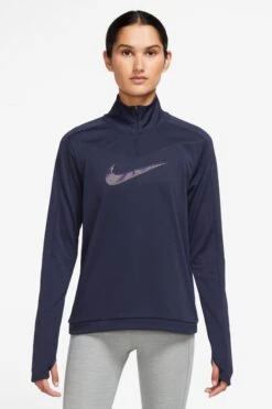 Nike Purple Dri-FIT Swoosh 1/2-Zip Running Top-Morado