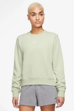 Nike Mint Green Dri-FIT One Long-Sleeved Crew-Neck Top-Verde Menta -Tienda Barata Deporte D60640