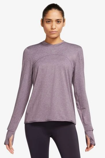 Nike Purple Swift Element Dri-FIT UV Crew Neck Top 5 Nike Purple Swift Element Dri-FIT UV Crew Neck Top - Imagen 5