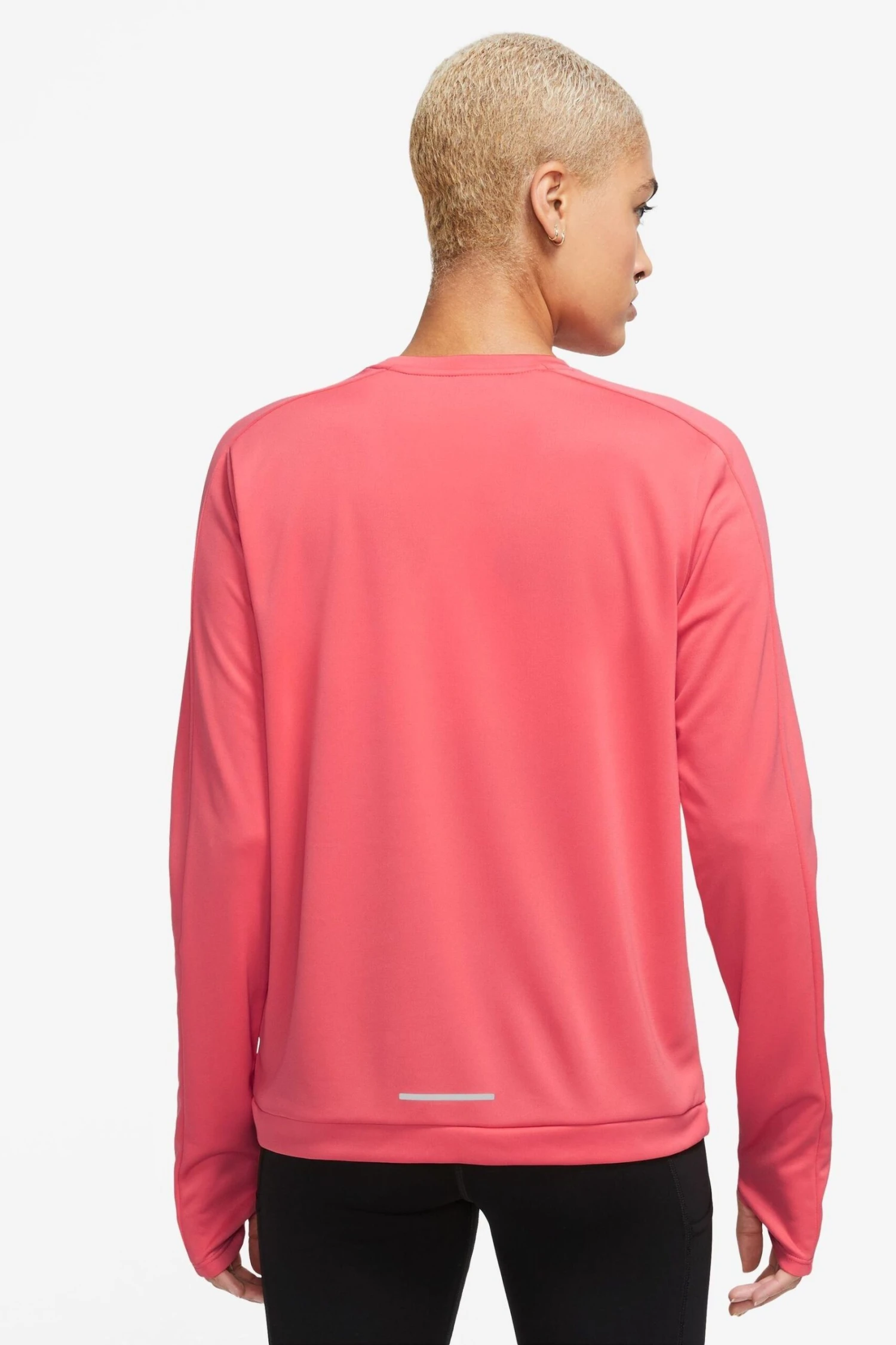 Nike Coral Pink Dri FIT Crew Neck Running Top-Coral Rosa 2 Nike Coral Pink Dri FIT Crew Neck Running Top-Coral Rosa - Imagen 2