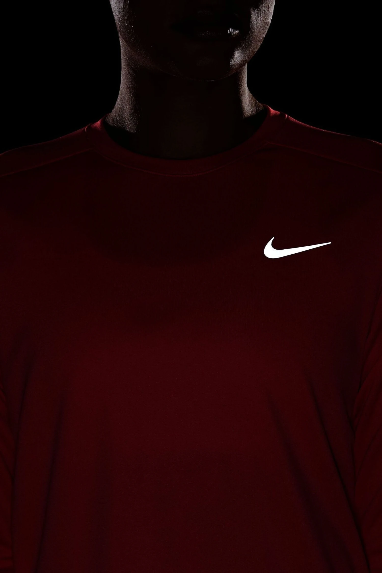 Nike Coral Pink Dri FIT Crew Neck Running Top-Coral Rosa 4 Nike Coral Pink Dri FIT Crew Neck Running Top-Coral Rosa - Imagen 4