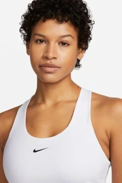 Nike White Swoosh Medium Support Padded Vest With Built In Sports Bra-Blanco -Tienda Barata Deporte D61497s3